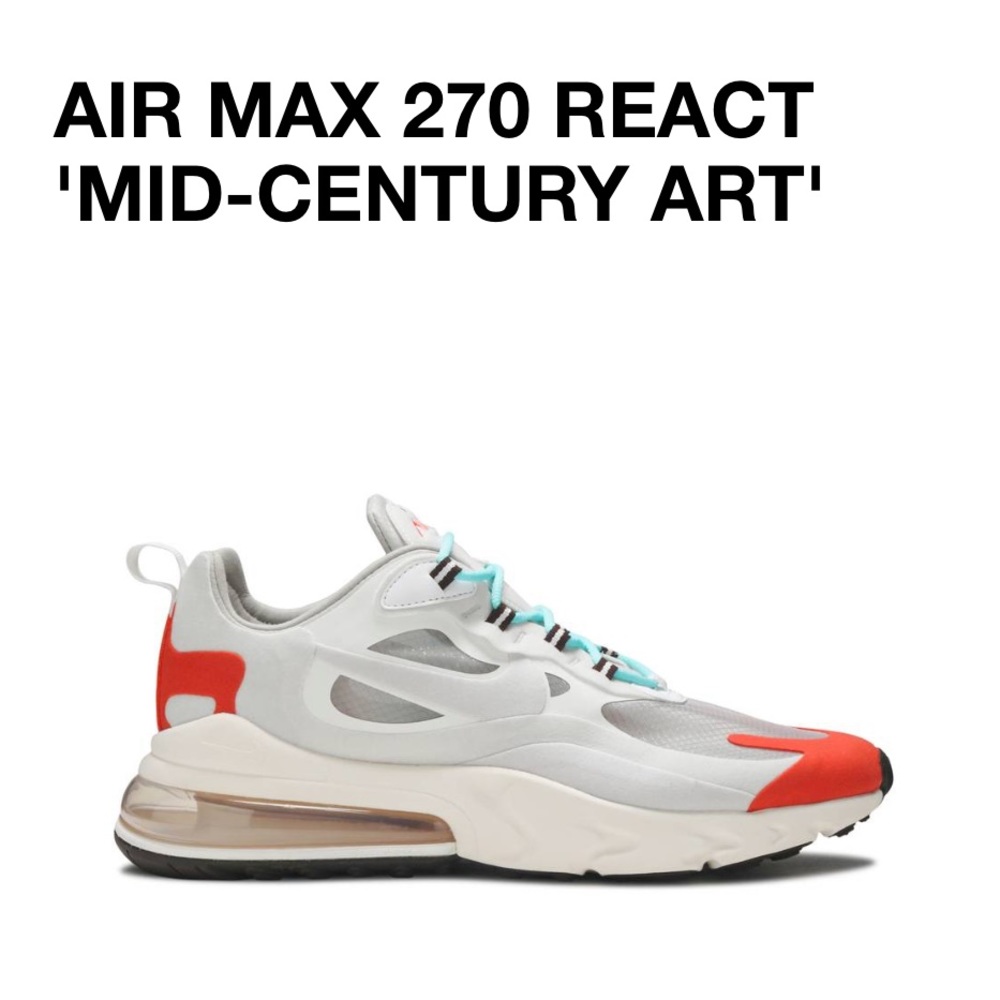 Nike Air Max 270 React (Mid-Century Art) Size 11